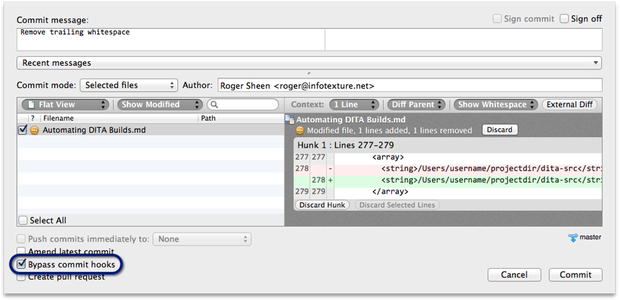 Bypassing hooks with SourceTree